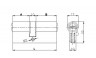 Механизм цилиндровый Kale-Kilit 164 OBS SCE/72 (35*37) латунь, кл/верт