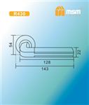 Ручки раздельные MSM R430 SN/CP (Матовый никель/Хром) на круглом основании